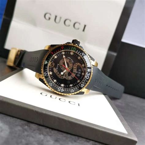 gucci dive watch black|Gucci dive watch 45mm snake.